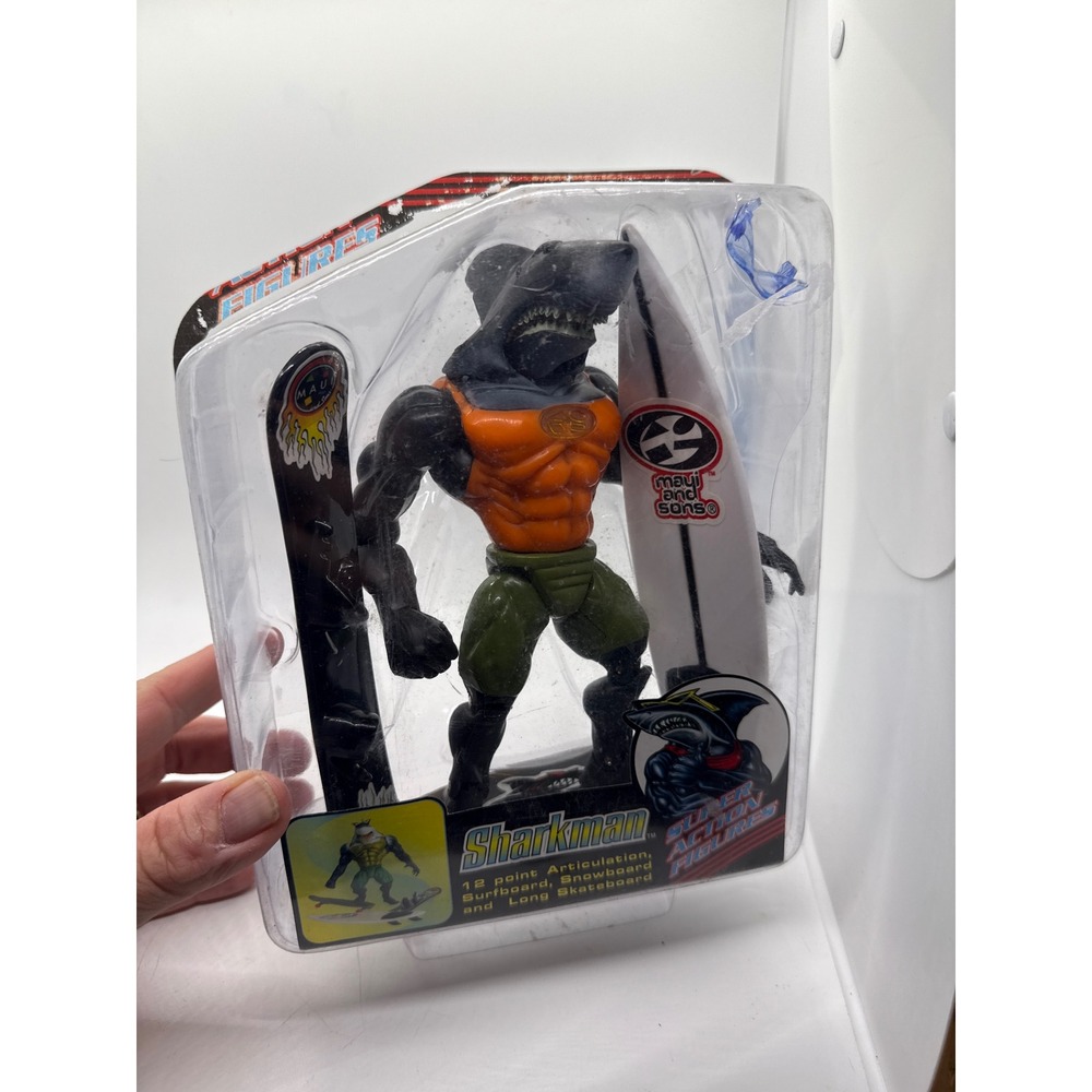 Maui and Sons Sharkman Action Figure Vintage Surfboard Snowboard Skateboard New